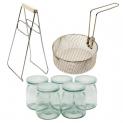 Multicooker accessories Yogurt jars (glass), fryer basket, clamps RAM04-G